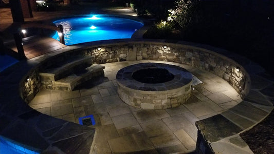 Solid Brass 12v Landscape Deck Light in Antique Brass Finish on Outdoor Patio, Railing, Step, Fence & Dock