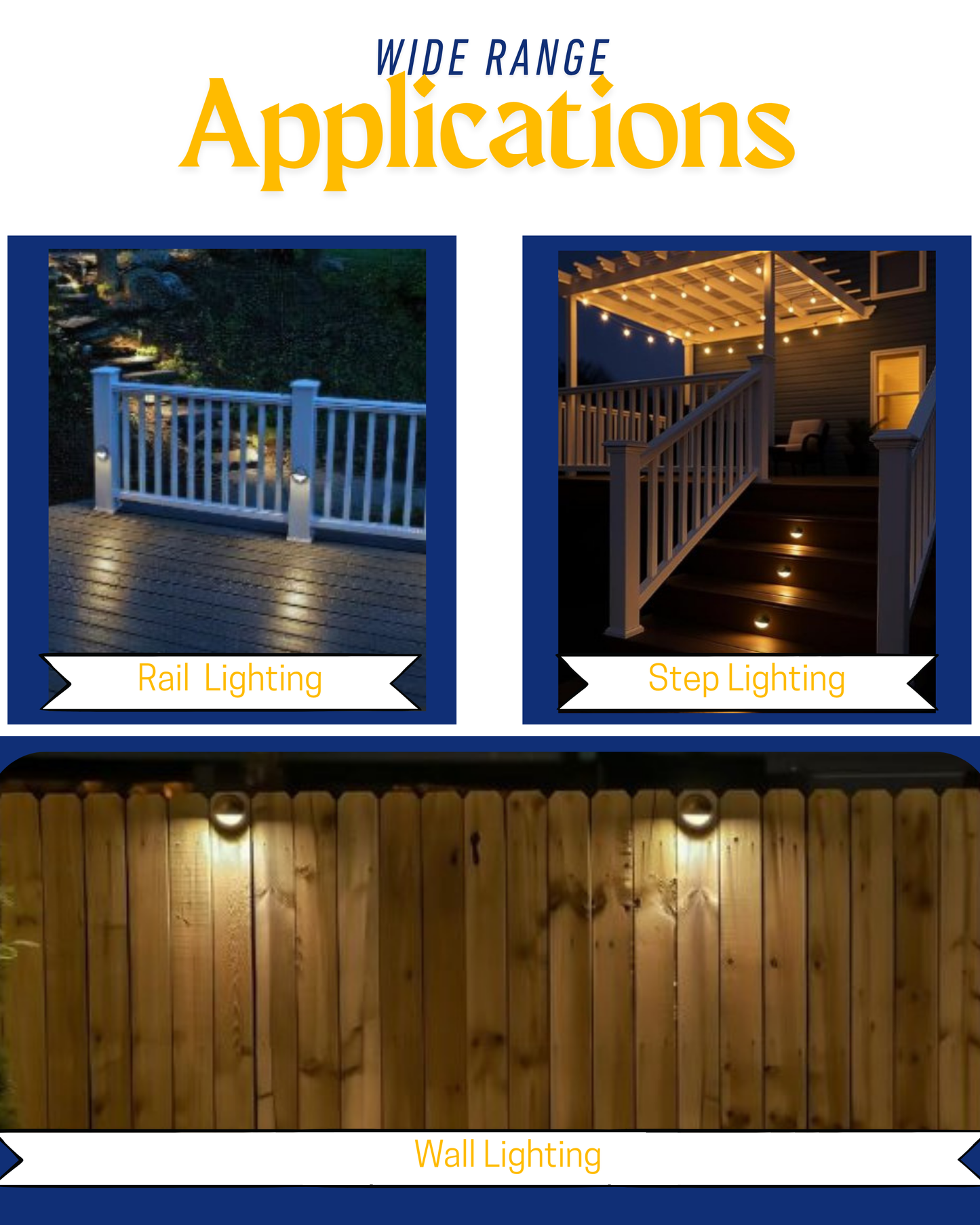 Solid Brass 12v Landscape Deck Light in Antique Brass Finish on Outdoor Patio, Railing, Step, Fence & Dock