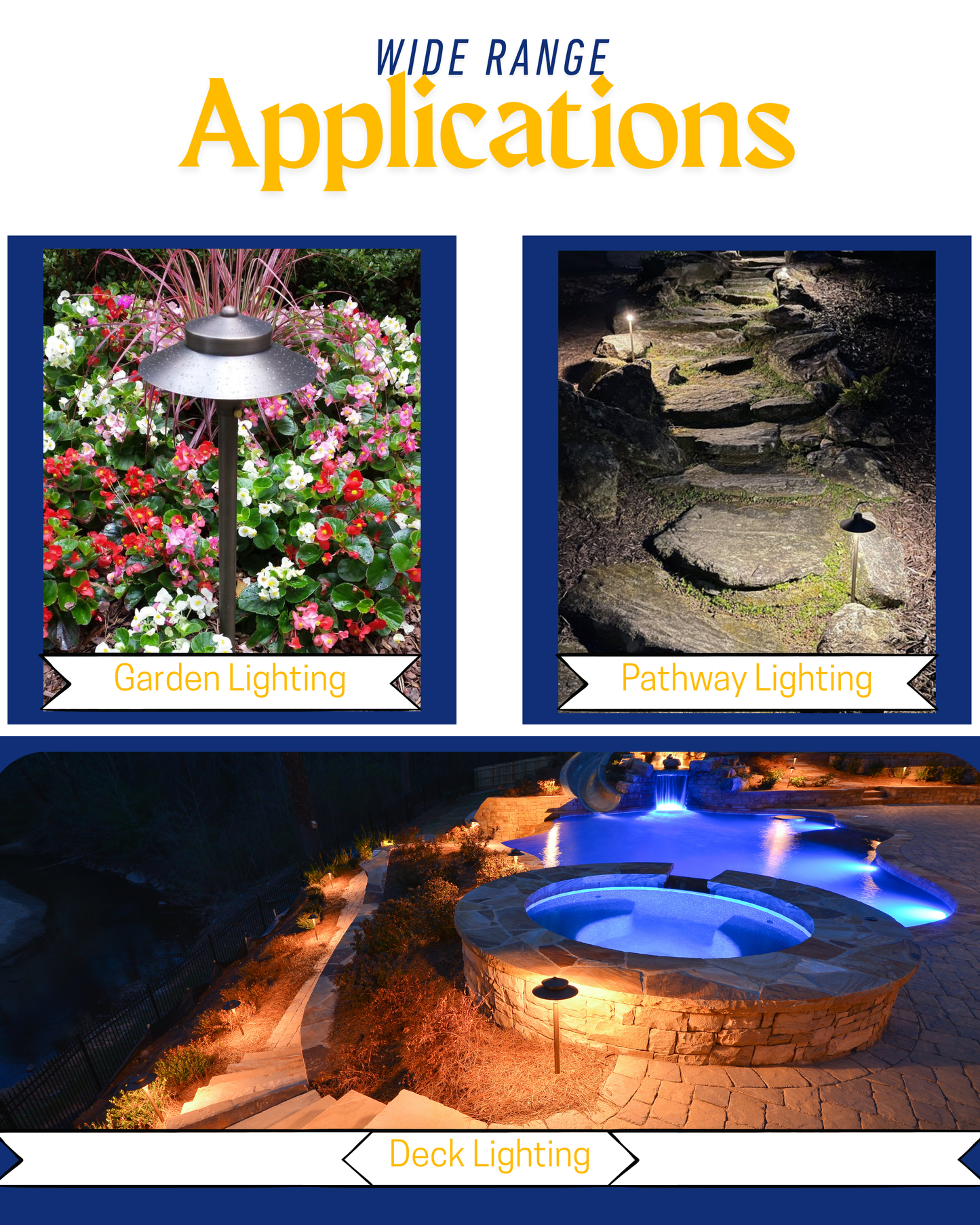 Two Tier Brass Pagoda Low Voltage Path Light