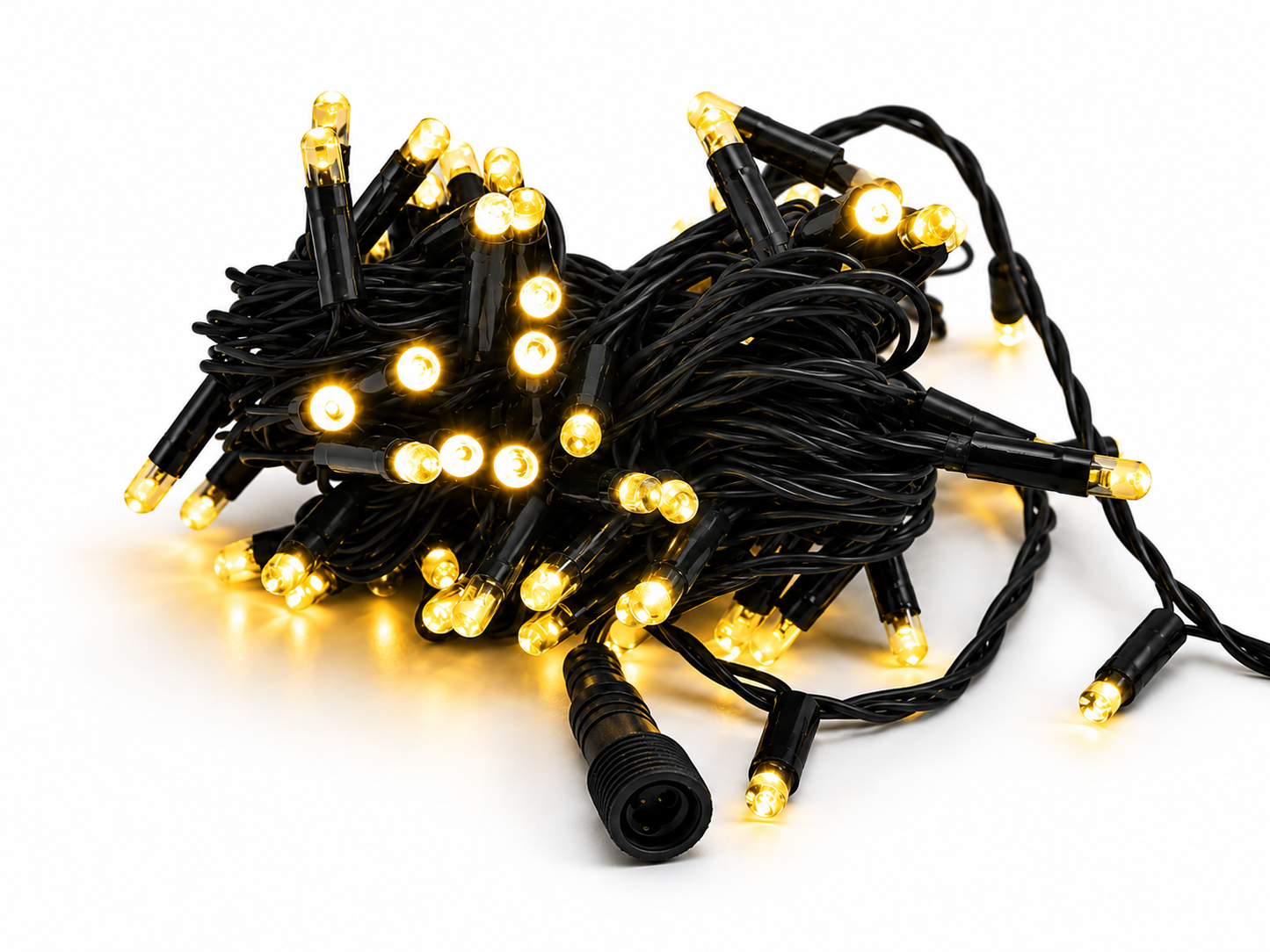 100 Warm White Wide-Angle LED Mini Lights – Coaxial Watertight Connection