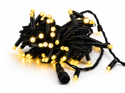 100 Warm White Wide-Angle LED Mini Lights – Coaxial Watertight Connection