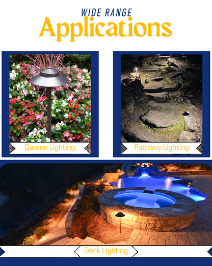 Two Tier Brass Pagoda Low Voltage Path Light
