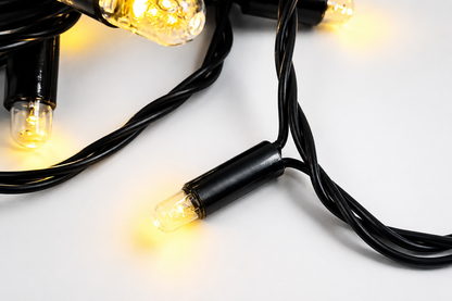 100 Warm White Wide-Angle LED Mini Lights – Coaxial Watertight Connection