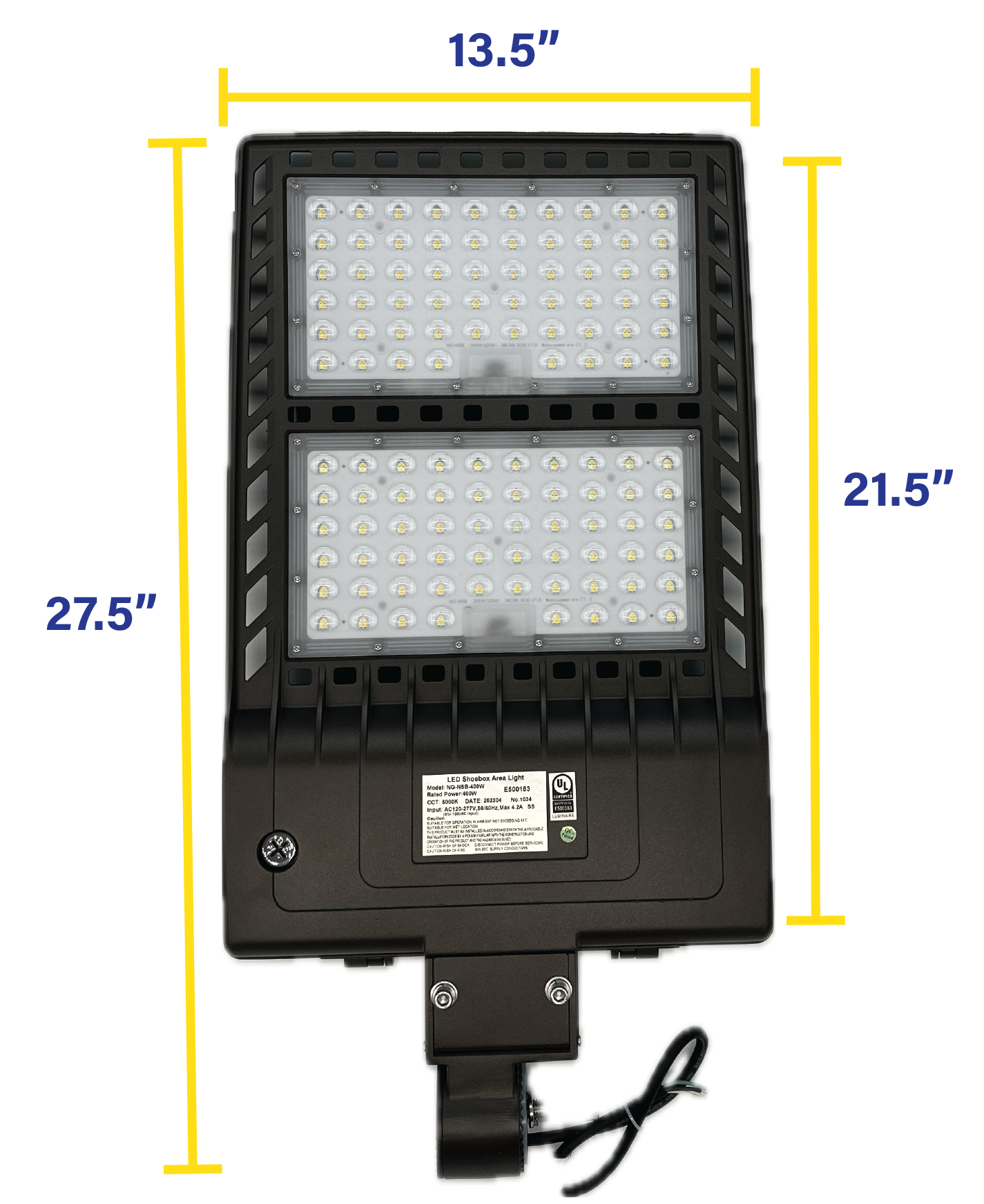 400W LED Shoebox Parking Lot Area Light