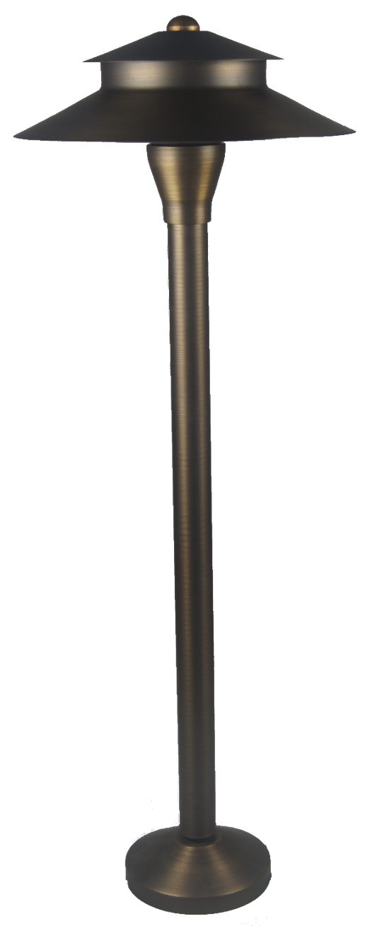 Brass outdoor low voltage landscape path light
