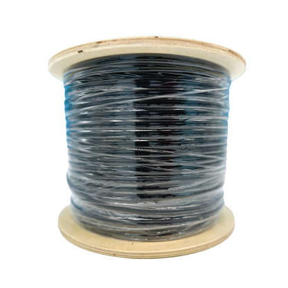 A spool of 14/2 low voltage landscape wire, 500 feet, used for outdoor lighting applications.